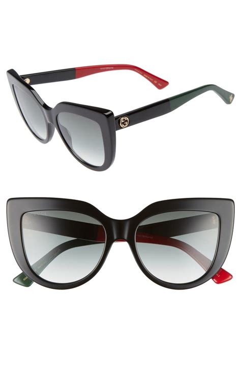 gucci cat-eye eyeglasses|Gucci 53mm cat eye sunglasses.